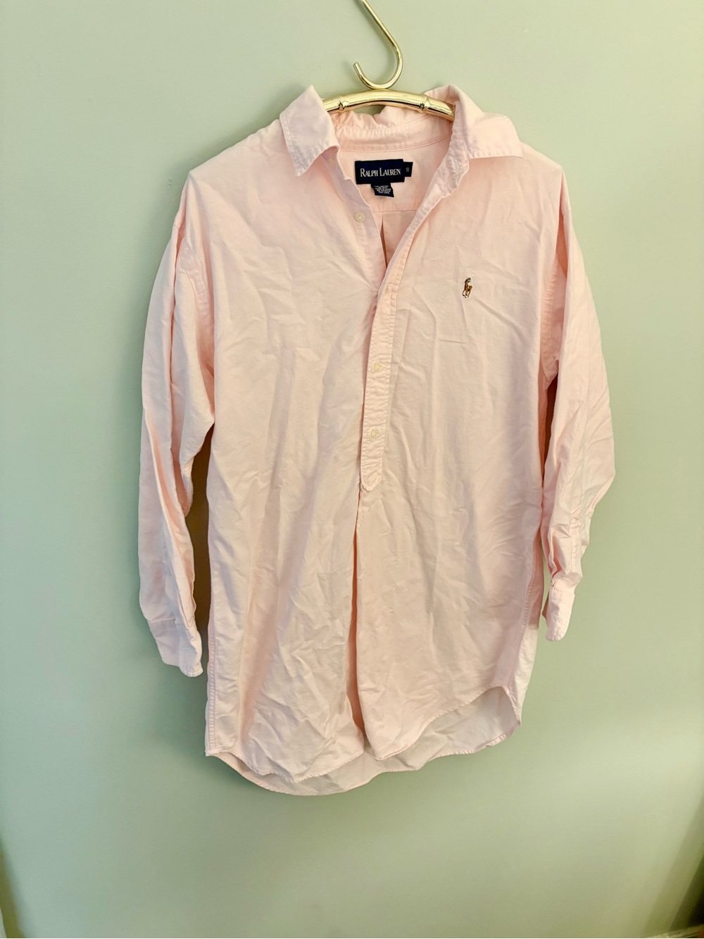 Vintage Ralph Lauren tunic dress Oxford Yarmouth pink small